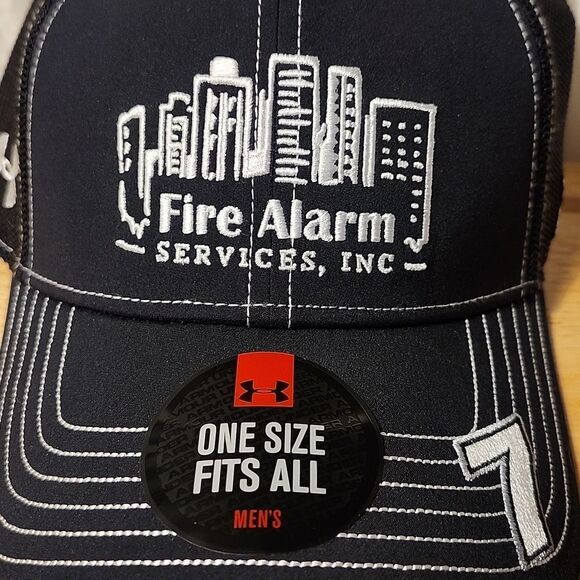 Under Armour NASCAR Fire Alarm Services Inc #7 Regan Smith Hat - New - Picture 2 of 8